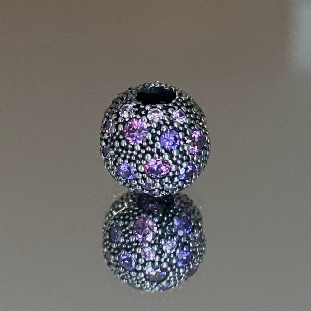 PANDORA Fancy Purple Cosmic Stars Clip Necklace - Picture 1 of 11